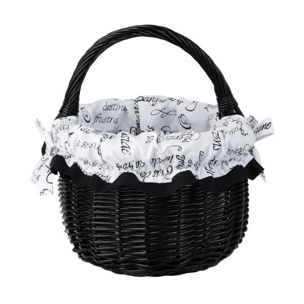 Panier ovale osier noir double anse - Aux Délices des Papilles