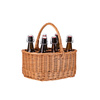 Porte-bouteille pour 6 bouteilles en osier naturel avec anse 41x29 H20/24 cm