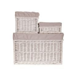 3 Regalkörbe aus Weide S 30x30 H15 M 30x30 H30 L 60x40 H40