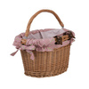 Panier de vélo en osier avec poignée de transport 38x32 H24 CM