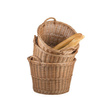 ROUND WICKER STORAGE BASKET DISPLAY CONTAINER WITH HANDLES handmade Ø55 H36 CM