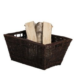 RECTANGULAR Large basket for toys Roomy wicker basket for wood 54x43 H28 cm