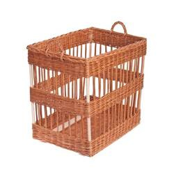 Wicker Baquette Display Basket decorative 45x45 H60 cm