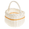 Einkaufskorb aus Weide Weidenkorb in weiβ 31x31 H25/40 cm