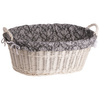 Whitewash wicker laundry bin 60x44 H23