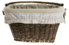WICKER BIKE BASKET WITH A HEM handmade 46x34 H23/28 cm
