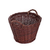 round wicker storage basket with handles handmade Ø60 H45 cm
