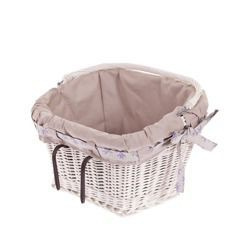 Retro Fahrrad Korb Vintage Stil  Weiß 46x34 H23/28 cm
