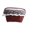 Panier de vélo en osier avec poignée de transport 46x34 H23/28 cm 