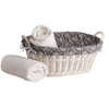 Whitewash wicker laundry bin 60x44 H23