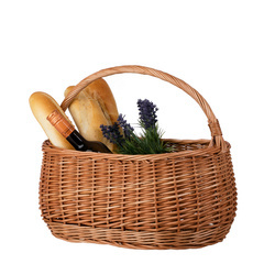 Einkaufskorb / Geschenkkorb aus Weide 41x25H:24/28/38 cm