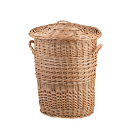 Panier à linge en osier coffre corbeille à linge 57x48 H57 CM