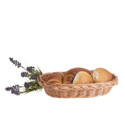 Wicker kitchen storage basket decorative handmade 30x20 H7 cm