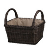 RECTANGULAR LARGE BASKET FOR TOYS ROOMY WICKER BASKET FOR WOOD LINED 62X46 H31/52 CM