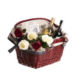 Fahrradkorb in Dunkelrot 46x34 H23/28 cm