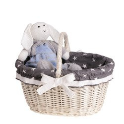 Einkaufskorb / Geschenkkorb aus Weide 47X34 H 25/35 CM