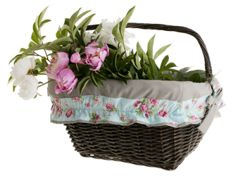 Fahrradkorb aus Weide für Lenker 46x34 H23/28 cm