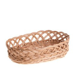WICKER KITCHEN STORAGE BASKET HANDMADE DECORATIVE 29X21 H9 CM