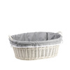 Whitewash wicker laundry bin 60x44 H23