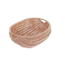 Ovale naturfarbige Weidenschüssel für Obst, Gemüse und Süßigkeiten 50X41 H18 CM