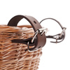 WICKER BIKE BASKET WITH TWO LEATHER STRAPS HANDMADE 35X30 H23 CM