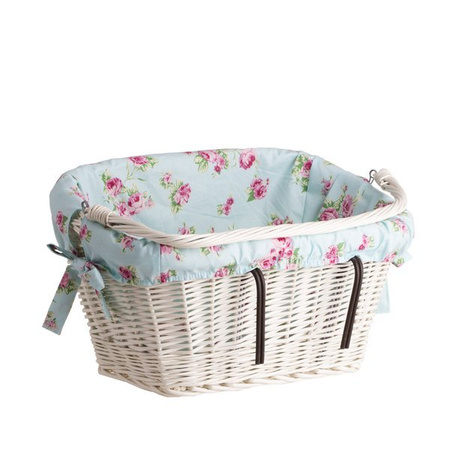 Retro Fahrrad Korb Vintage Stil  Weiß 46x34 H23/28 cm