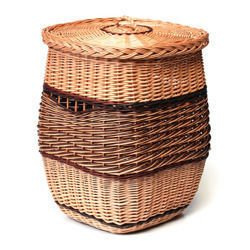 SQUARE WICKER LAUNDRY BASKET STORAGE BASKET WITH LID decorative handmade 50X50 H63 CM