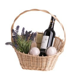 Wicker basket gift basket with handle handmade decorative 30x18 H10/20/37 cm