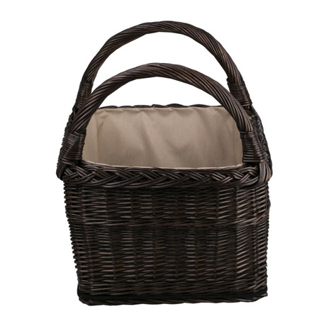 RECTANGULAR LARGE BASKET FOR TOYS ROOMY WICKER BASKET FOR WOOD LINED 62X46 H31/52 CM