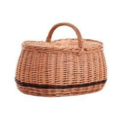 Picknickkorb aus Weide Zweideckelkorb 44x28 H23/36 cm