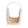 WHITEWASHED EXCLUSIVE FIREPLACE BASKET HANDMADE 46X32 H36 CM