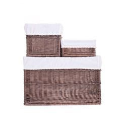 3 Regalkörbe aus Weide S 30x30 H15 M 30x30 H30 L 60x40 H40