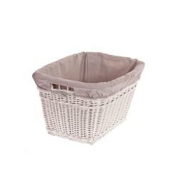 Panier à linge en osier blanc 52X43 H30 CM