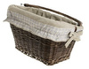 WICKER BIKE BASKET WITH A HEM handmade 46x34 H23/28 cm