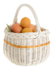 Einkaufskorb aus Weide Weidenkorb in weiβ 31x31 H25/40 cm