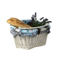 Fahrradkorb in Beige 46X34 H23/28 CM