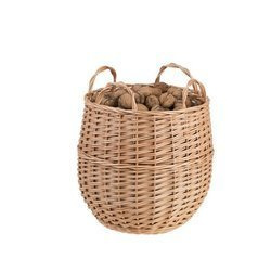 Round Wicker kitchen storage basket flower pot decorative handmade Ø28 H31/37 cm