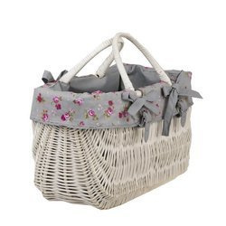 Fahrradkorb in Beige 43x21 H27/35 cm