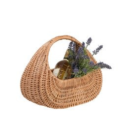 Tasche aus Weide in Naturfarbe, Einkaufskorb 30x18 H28 cm