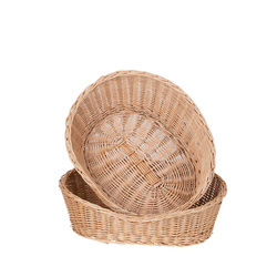 Wicker display storage tray decorative 46x37 H11/16 CM (Set of 2)