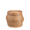 POUFFE WICKER CHEST TRUNK BENCH SEAT WITH STORAGE decorative handmade Ø31 H39 CM