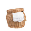 POUFFE WICKER CHEST TRUNK BENCH SEAT WITH STORAGE decorative handmade Ø31 H39 CM