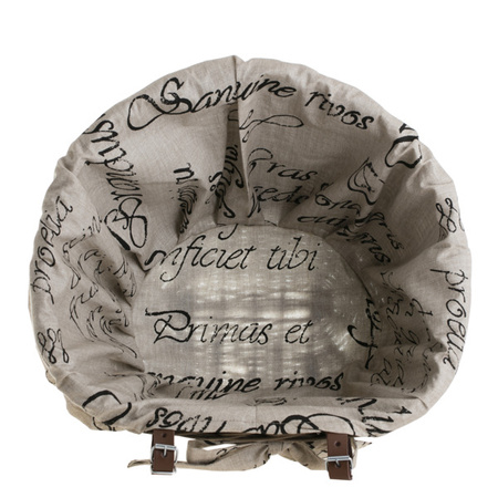 WICKER BIKE BASKET LINED WITH NATURAL LEATHER STRAPS 42X37 H24 CM