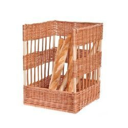 Wicker Baquette Display Basket decorative 45x45 H14/60 cm