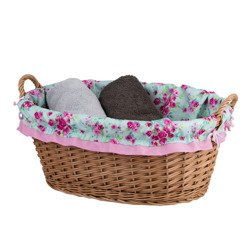 Corbeille panier à linge en osier naturel 60X44X23 CM