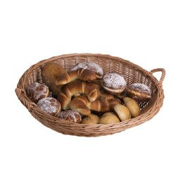WICKER ROUND DISPLAY TRAY DECORATIVE Ø55 H7/21 CM