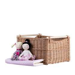 Panier à linge en osier naturel 48x40 H30 CM