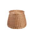 Pouffe wicker chest trunk bench seat with storage Ø30/40 H33 cm