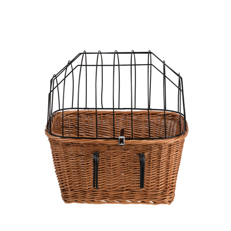 WICKER BIKE BASKET BIKE ACCESSORIES BASKET FOR ANIMALS HANDMADE 43X33 H22/42 CM