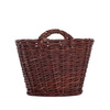round wicker storage basket with handles handmade Ø50 H50 cm